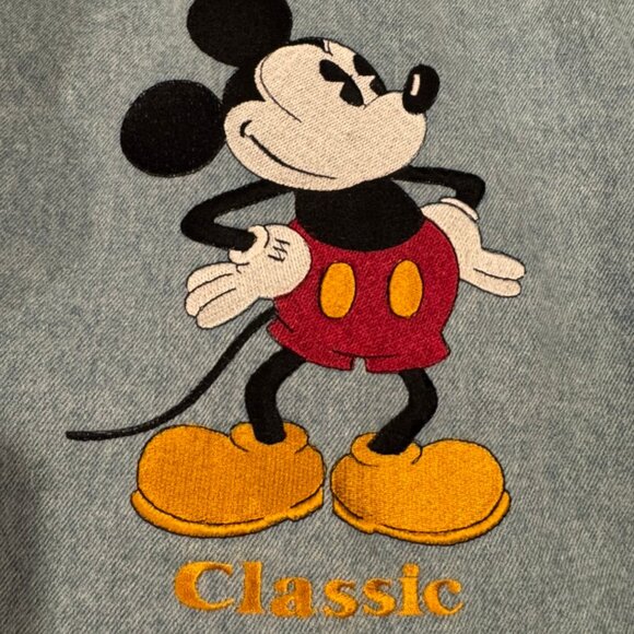 Vintage 90s Disney Mickey Mouse Denim Trucker Jacket Men’s S (Fits M) Almost New - Picture 4 of 10